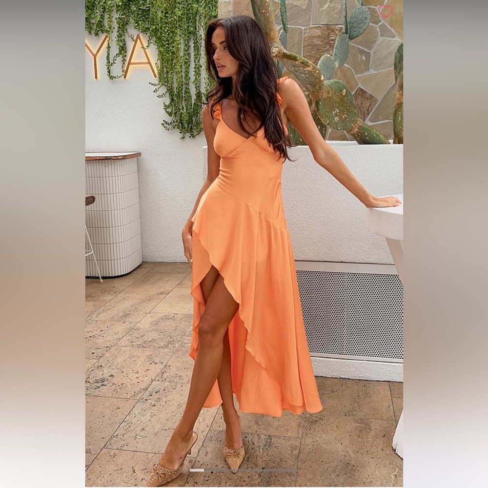 Corrina Orange Maxi Dress